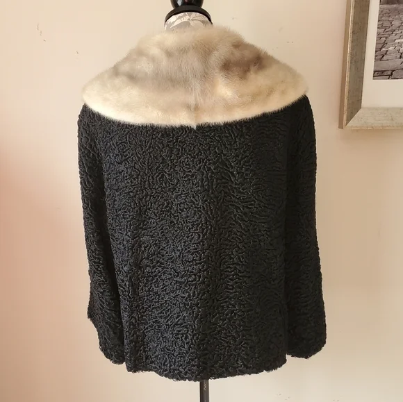 Vintage Grandmacpre Cozy Labelle Fine Furs Mink Boucle Jacket. M/L - Picture 3 of 10